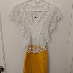 Mustard and Lace Dress